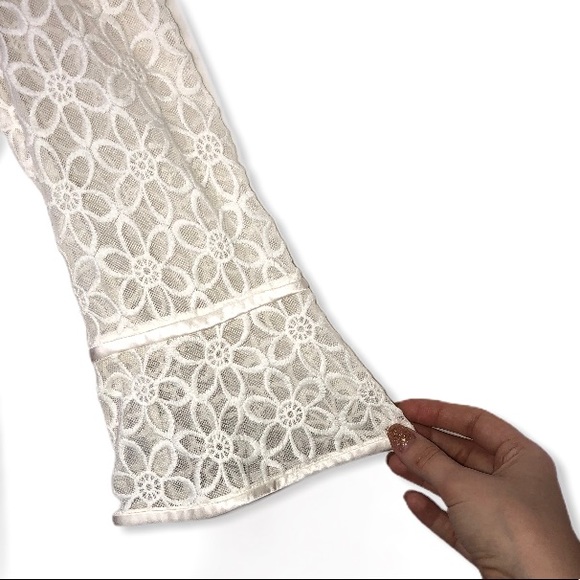 Adrianna Papell White Floral Embroidered Dress 6 - Picture 5 of 12